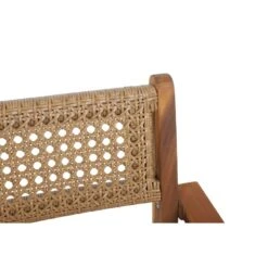 Lot De 2 Chaises NORA De Jardin En Bois D'acacia Et Résine Tressée -Maison Jardin Élégance 2 fauteuils de jardin nora en bois d acacia et cannage coloris naturel 4