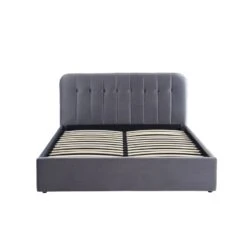 Lit Coffre ANDRE Velours Gris Anthracite 160x200 Sommier Inclus -Maison Jardin Élégance andreco160veant lit coffre 160 velours gris anthracite 5