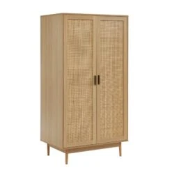 Armoire AMANA Cannage Rotin 2 Portes 90cm -Maison Jardin Élégance armoire amana 3