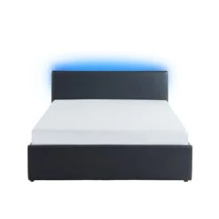 Lit Coffre à Led ASTRA Simili Noir 140x190 Sommier Inclus 6 Lit Coffre à Led ASTRA Simili Noir 140x190 Sommier Inclus -Maison Jardin Élégance astra lit coffre 140 noir 2