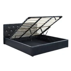 Lit Coffre BAHIA Simili Noir 180x200 Sommier Inclus 9 Lit Coffre BAHIA Simili Noir 180x200 Sommier Inclus -Maison Jardin Élégance bahia lit coffre 180 noir 3