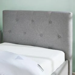 Lit Coffre Enfant BAHIA Tissu Gris 90x190 Sommier Inclus -Maison Jardin Élégance bahia lit coffre 90 gris 1