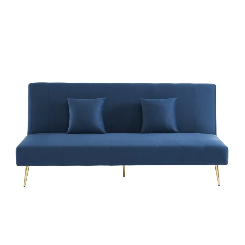 Banquette LINA Convertible Velours Bleu 3 Places 2 Banquette LINA Convertible Velours Bleu 3 Places – Image 2