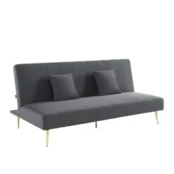 Banquette LINA Convertible Velours Gris Souris 3 Places 10 Banquette LINA Convertible Velours Gris Souris 3 Places -Maison Jardin Élégance banquette lina convertible velours gris souris 3 places 2
