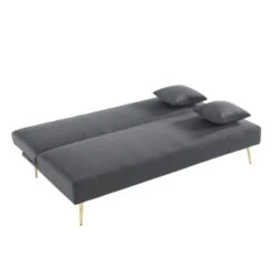 Banquette LINA Convertible Velours Gris Souris 3 Places 11 Banquette LINA Convertible Velours Gris Souris 3 Places -Maison Jardin Élégance banquette lina convertible velours gris souris 3 places 3