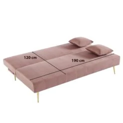 Banquette LINA Convertible Velours Rose Poudré 3 Places 15 Banquette LINA Convertible Velours Rose Poudré 3 Places -Maison Jardin Élégance banquette lina convertible velours rose poudre 3 places 7