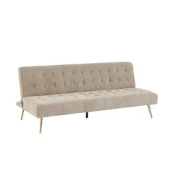 Banquette NINO Convertible Velours Côtelé Beige -Maison Jardin Élégance banquette nino convertible velours cotele beige 2