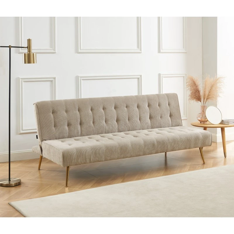 Maison Jardin Élégance -Maison Jardin Élégance banquette nino convertible velours cotele beige