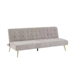 Banquette NINO Convertible Velours Côtelé Gris Clair 8 Banquette NINO Convertible Velours Côtelé Gris Clair -Maison Jardin Élégance banquette nino convertible velours cotele grege 2