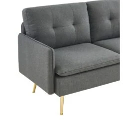 Canapé Droit ADAM Fixe Tissu Anthracite 11 Canapé Droit ADAM Fixe Tissu Anthracite -Maison Jardin Élégance canape adam tissu anthracite pied en metal dore 2 pl 4