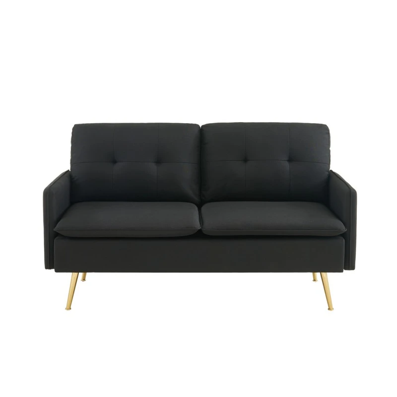 Canapé Droit ADAM Fixe Tissu Noir 2 Canapé Droit ADAM Fixe Tissu Noir – Image 2