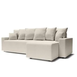 Canapé D'angle ALMA Convertible Velours Côtelé Beige 4 Places -Maison Jardin Élégance canape angle alma convertible velours cotele beige 4 places 2