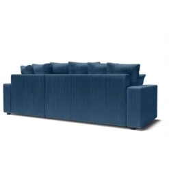 Canapé D'angle ALMA Convertible Velours Côtelé Bleu Cobalt 4 Places -Maison Jardin Élégance canape angle alma convertible velours cotele bleu cobalt 4 places 5