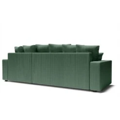 Canapé D'angle ALMA Convertible Velours Côtelé Vert 4 Places -Maison Jardin Élégance canape angle alma convertible velours cotele vert 4 places 5