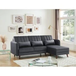 Canapé D'angle IDAHO Tissu Anthracite Fixe 10 Canapé D'angle IDAHO Tissu Anthracite Fixe -Maison Jardin Élégance canape angle idaho tissu anthracite angle fixe 4