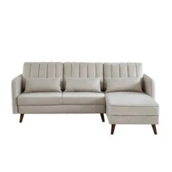 Canapé D'angle IDAHO Tissu Sable Fixe -Maison Jardin Élégance canape angle idaho tissu sable angle fixe 2