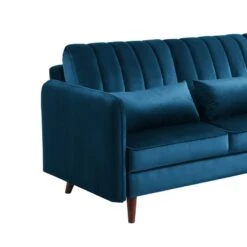 Canapé D'angle IDAHO En Velours Bleu Fixe 10 Canapé D'angle IDAHO En Velours Bleu Fixe -Maison Jardin Élégance canape angle idaho velours bleu angle fixe 4