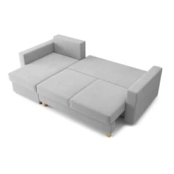 Canapé D'angle KRISTI Convertible Tissu Gris 4 Places 13 Canapé D'angle KRISTI Convertible Tissu Gris 4 Places -Maison Jardin Élégance canape angle kristi convertible tissu gris 4 places 3