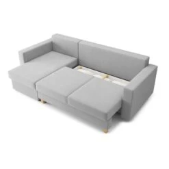 Canapé D'angle KRISTI Convertible Tissu Gris 4 Places 14 Canapé D'angle KRISTI Convertible Tissu Gris 4 Places -Maison Jardin Élégance canape angle kristi convertible tissu gris 4 places 4