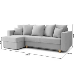 Canapé D'angle KRISTI Convertible Tissu Gris 4 Places 19 Canapé D'angle KRISTI Convertible Tissu Gris 4 Places -Maison Jardin Élégance canape angle kristi convertible tissu gris 4 places 9