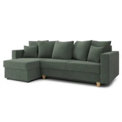 Canapé D'angle KRISTI Convertible Tissu Vert 4 Places -Maison Jardin Élégance canape angle kristi convertible tissu vert 4 places 2