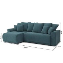 Canapé D'angle NOVA Convertible Tissu Bleu Paon 4 Places -Maison Jardin Élégance canape angle nova convertible tissu bleu paon 4 places 9