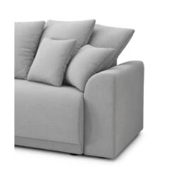 Canapé D'angle NOVA Convertible Tissu Gris 4 Places -Maison Jardin Élégance canape angle nova convertible tissu gris 4 places 6