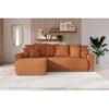Canapé D'angle NOVA Convertible Tissu Rouille 4 Places