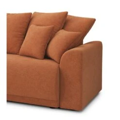 Canapé D'angle NOVA Convertible Tissu Rouille 4 Places -Maison Jardin Élégance canape angle nova convertible tissu rouille 4 places 6