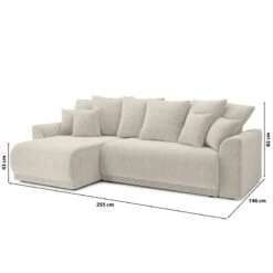 Canapé D'angle NOVA Convertible Velours Côtelé Beige 4 Places -Maison Jardin Élégance canape angle nova convertible velours cotele beige 4 places 9