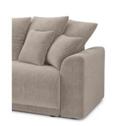 Canapé D'angle NOVA Convertible Velours Côtelé Grège 4 Places -Maison Jardin Élégance canape angle nova convertible velours cotele grege 4 places 6