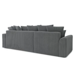 Canapé D'angle NOVA Convertible Velours Côtelé Gris Souris 4 Places -Maison Jardin Élégance canape angle nova convertible velours cotele gris souris 4 places 5