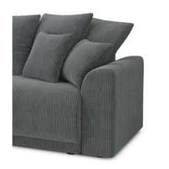 Canapé D'angle NOVA Convertible Velours Côtelé Gris Souris 4 Places -Maison Jardin Élégance canape angle nova convertible velours cotele gris souris 4 places 6