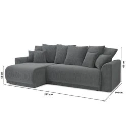 Canapé D'angle NOVA Convertible Velours Côtelé Gris Souris 4 Places -Maison Jardin Élégance canape angle nova convertible velours cotele gris souris 4 places 9