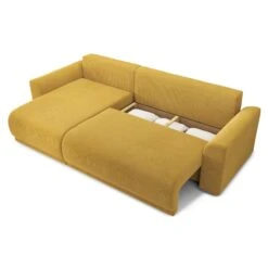 Canapé D'angle NOVA Convertible Velours Côtelé Jaune 4 Places 14 Canapé D'angle NOVA Convertible Velours Côtelé Jaune 4 Places -Maison Jardin Élégance canape angle nova convertible velours cotele jaune 4 places 4