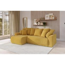 Canapé D'angle NOVA Convertible Velours Côtelé Jaune 4 Places 17 Canapé D'angle NOVA Convertible Velours Côtelé Jaune 4 Places -Maison Jardin Élégance canape angle nova convertible velours cotele jaune 4 places 7
