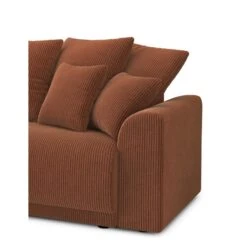 Canapé D'angle NOVA Convertible Velours Côtelé Terracotta 4 Places -Maison Jardin Élégance canape angle nova convertible velours cotele terracotta 4 places 6