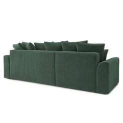 Canapé D'angle NOVA Convertible Velours Côtelé Vert 4 Places -Maison Jardin Élégance canape angle nova convertible velours cotele vert 4 places 5