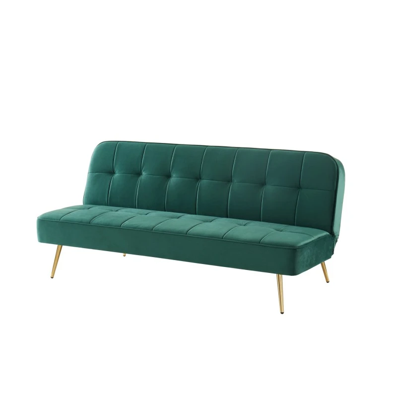 Banquette AROMA En Velours Vert 3 Places Convertible 6 Banquette AROMA En Velours Vert 3 Places Convertible – Image 6