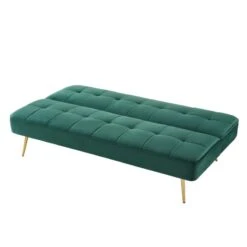 Banquette AROMA En Velours Vert 3 Places Convertible 14 Banquette AROMA En Velours Vert 3 Places Convertible -Maison Jardin Élégance canape aroma velours vert banquette 6