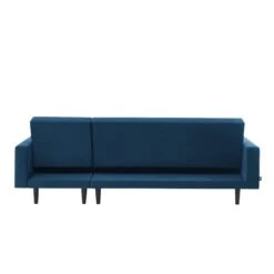 Canapé D'angle LUXURY Convertible Velours Bleu 4 Places -Maison Jardin Élégance canape d angle luxury convertible velours bleu 4 places 6