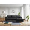 Canapé D'angle MAEL Cacharel En Tissu Anthracite Fixe