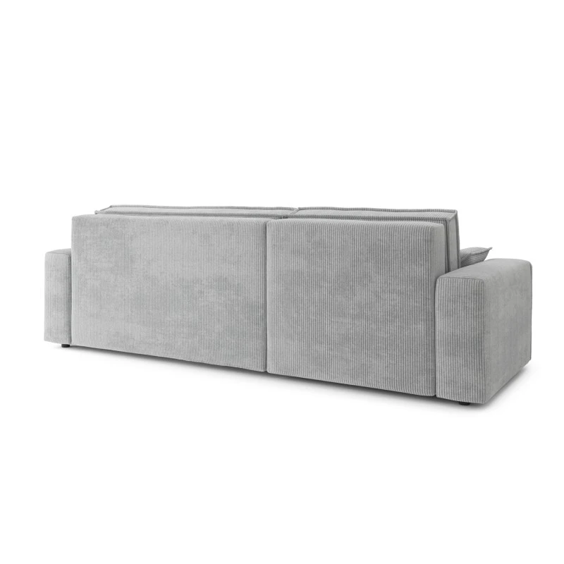 Canapé D'angle MARIUS Convertible Velours Côtelé Gris Clair 6 Canapé D'angle MARIUS Convertible Velours Côtelé Gris Clair – Image 6