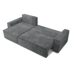 Canapé D'angle MARIUS Convertible Velours Côtelé Gris Souris 11 Canapé D'angle MARIUS Convertible Velours Côtelé Gris Souris -Maison Jardin Élégance canape d angle marius convertible velours cotele gris souris 3