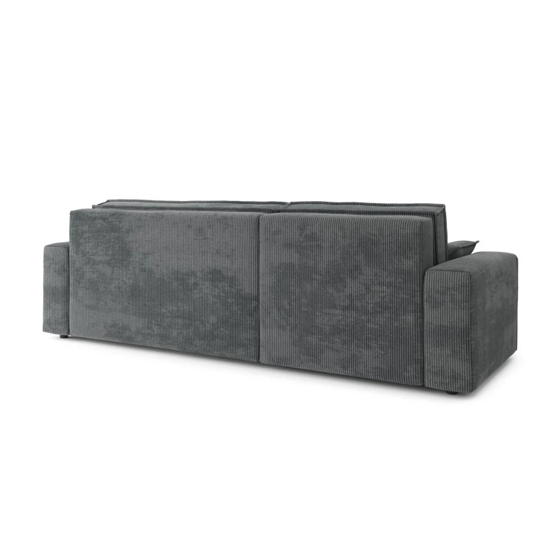 Canapé D'angle MARIUS Convertible Velours Côtelé Gris Souris 6 Canapé D'angle MARIUS Convertible Velours Côtelé Gris Souris – Image 6