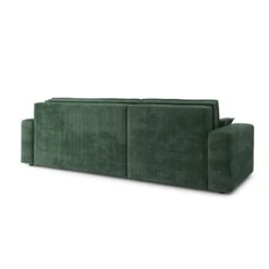 Canapé D'angle MARIUS Convertible Velours Côtelé Vert -Maison Jardin Élégance canape d angle marius convertible velours cotele vert 4 places 5