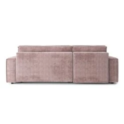 Canapé D'angle MIRA Convertible Et Réversible Velours Côtelé Mauve -Maison Jardin Élégance canape d angle mira convertible et reversible velours cotele mauve 5