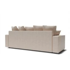 Canapé Droit ALMA Convertible Tissu Beige 3 Places -Maison Jardin Élégance canape droit alma convertible tissu beige 3 places 5