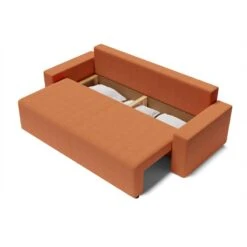 Canapé Droit ALMA Convertible Tissu Rouille 3 Places 14 Canapé Droit ALMA Convertible Tissu Rouille 3 Places -Maison Jardin Élégance canape droit alma convertible tissu rouille 3 places 4