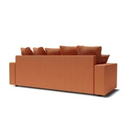 Canapé Droit ALMA Convertible Tissu Rouille 3 Places 15 Canapé Droit ALMA Convertible Tissu Rouille 3 Places -Maison Jardin Élégance canape droit alma convertible tissu rouille 3 places 5